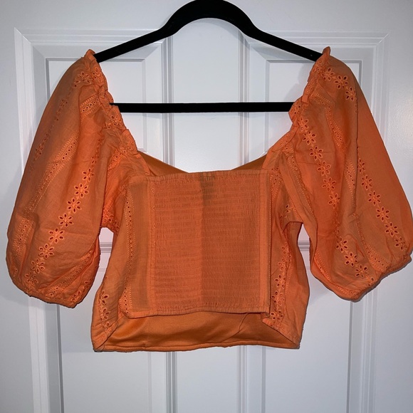 Target Wild Fable Orange Lace Top - Picture 5 of 8